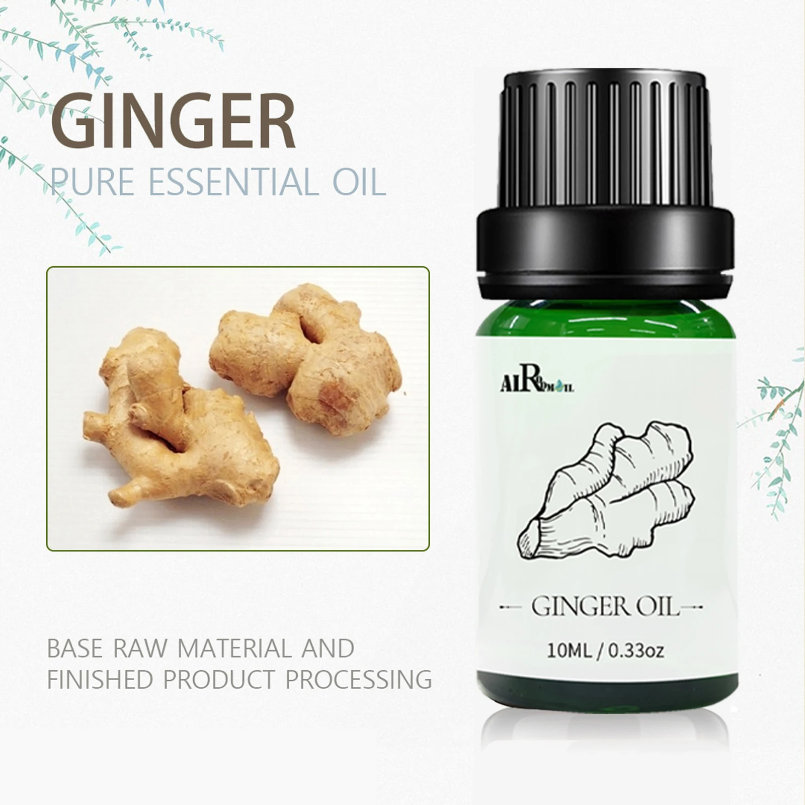 New ginger oil Ginger essential oil to remove abdominal fat body massage aromatherapy diffuser