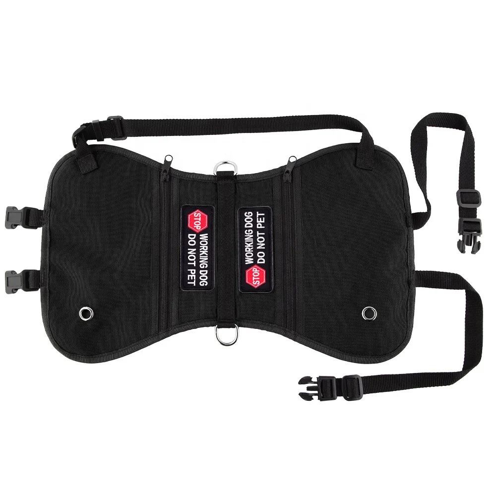 Hot Sales Adjustable Waterproof Oxford Outdoor Dog Vest With Portable Pocket Service Dog Harness