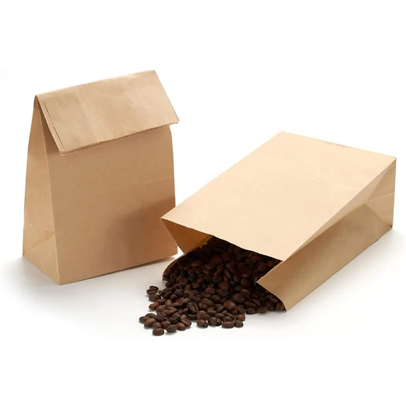 Hot sale biodegradable eco friendly kraft paper food package bag shopping paper bag business package bags