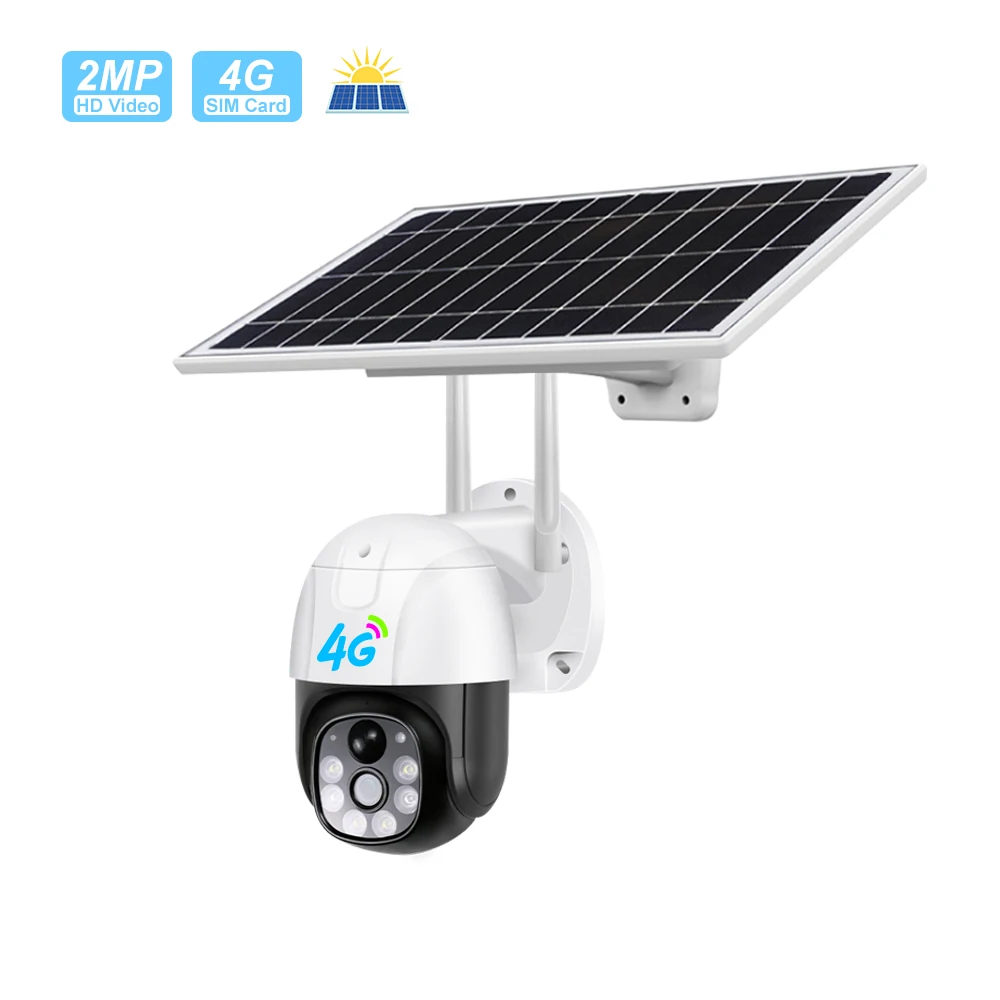 Wholesaler Outdoor Waterproof Ip66 1080p Solar Battery Powered Camera Solar Power Cctv 4g Ip Ptz Camera