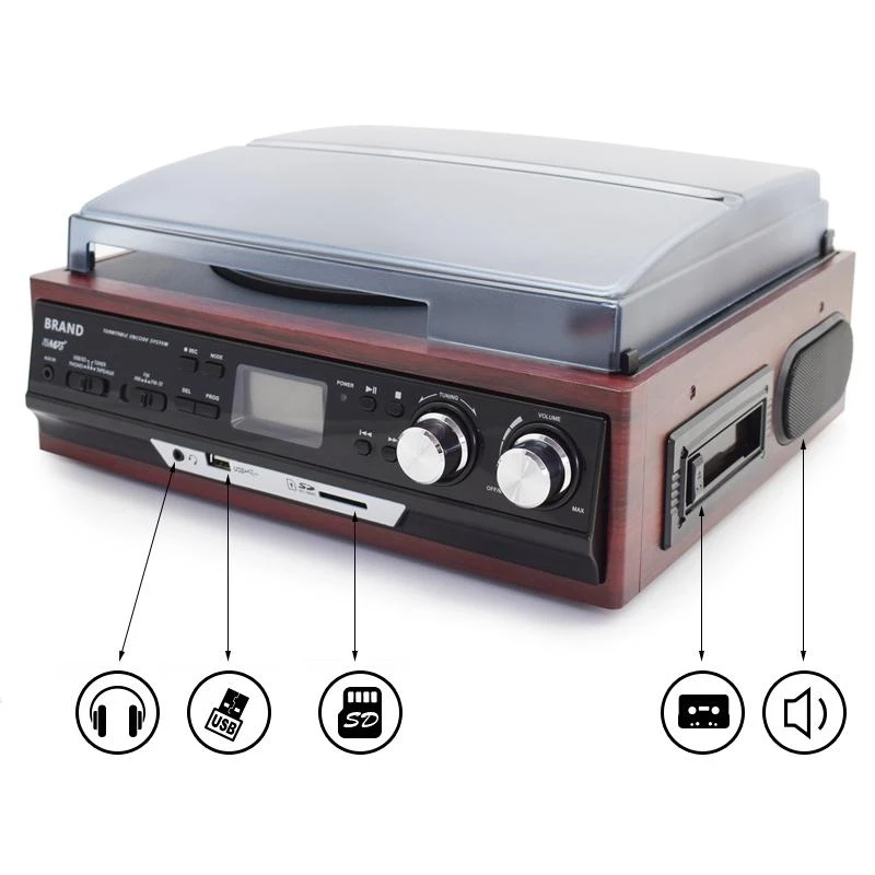Audio Turntable Player Muiltifuctional vinyl record player, vinyl record dj, turntable technics wholesale
