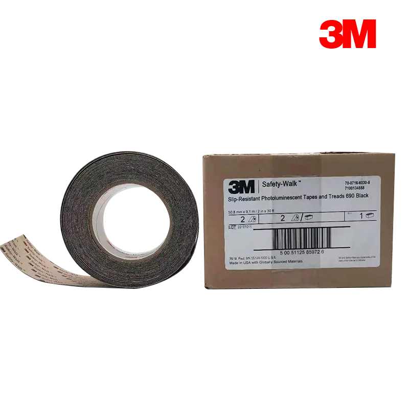 Famous brand tape 3M 613 good stickiness and wear resistance black and yellow anti-slip tape