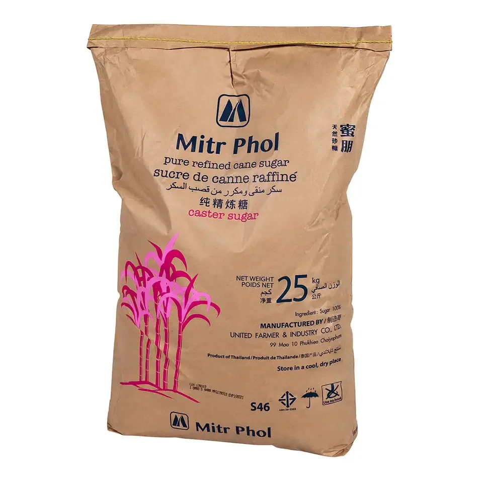 ICUMSA 45 Thailand 50kg White Granulated Sugar GRANULAR 99.90% Purity Bag Bottle Box Bulk Packaging Refined Cane Sugar