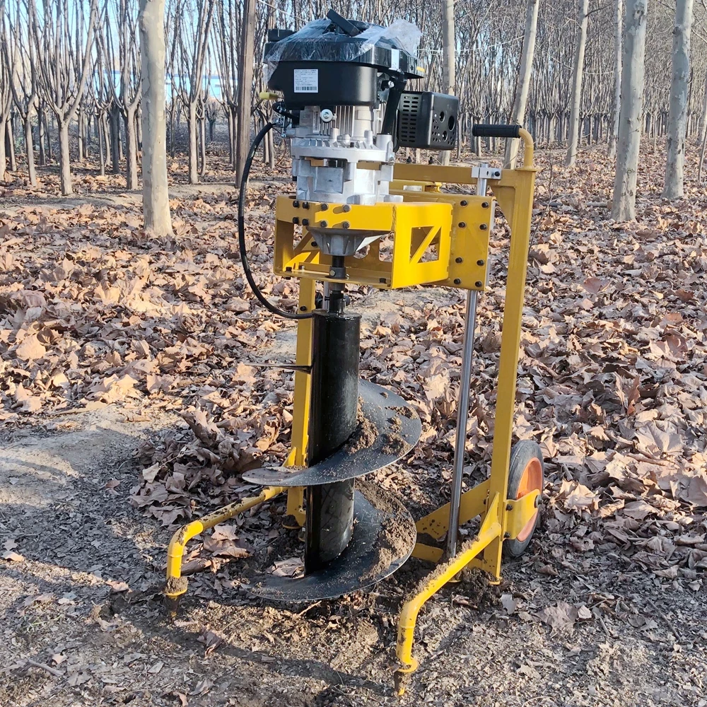 4 Stroke 196cc  Gasoline Post Hole Auger Ground Drill Earth Auger