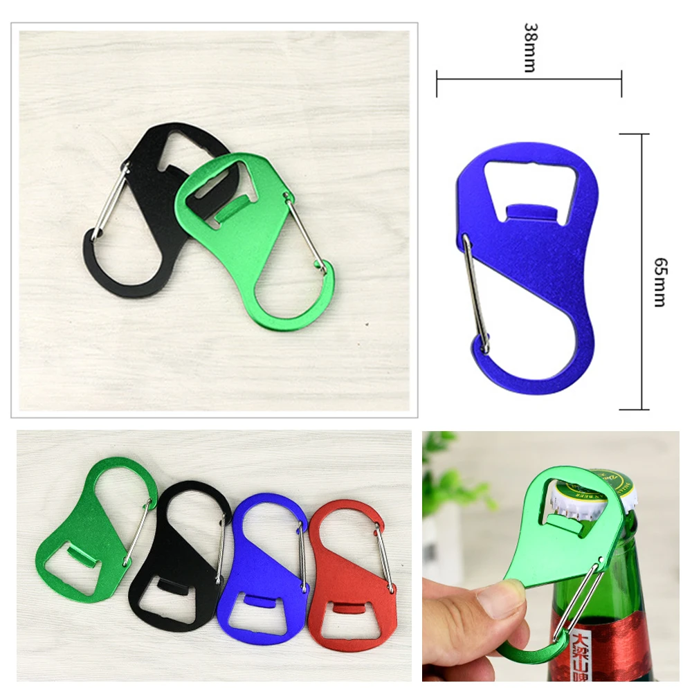 Cactus Carabiner Opener Gifts Keyring Bag Hook Carabiner Ring Bottle Holder Aluminum Promotion Keychain Carabiner Bottle Opener