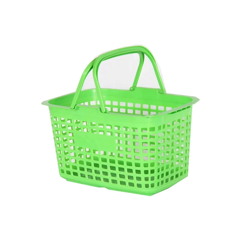 Wholesale supermarket shopping basket all plastic hand basket 2022