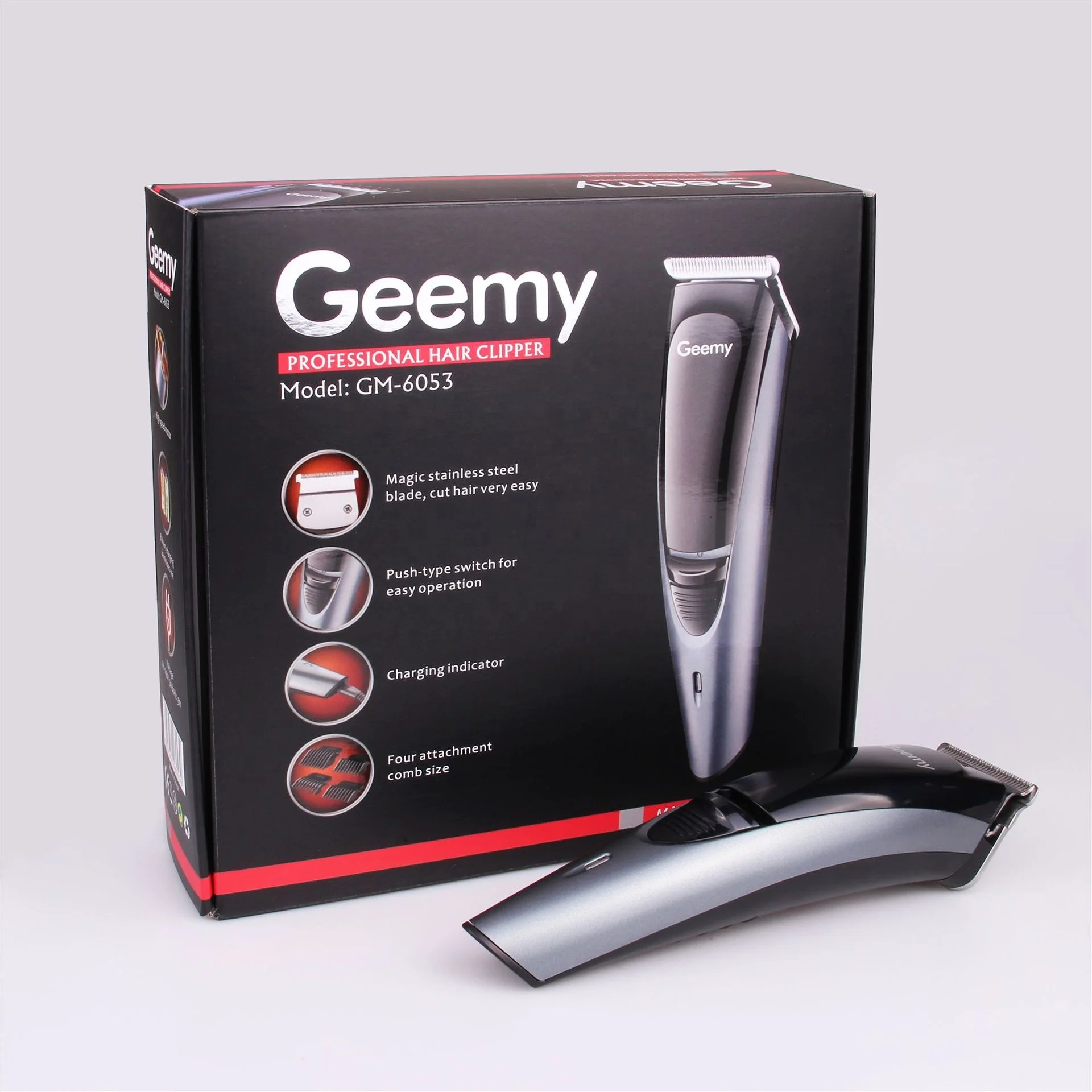 Original GEEMY GM6053 Buy Hair Clippers T Blade Hair Trimmer Hair Beard Trimmer