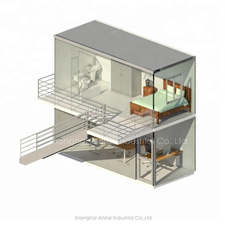 / 20ft/40ft Container Living Modern Prefab Container Allstar Flat Pack Container Hotel House Modification 2 Bedroom Modular Home