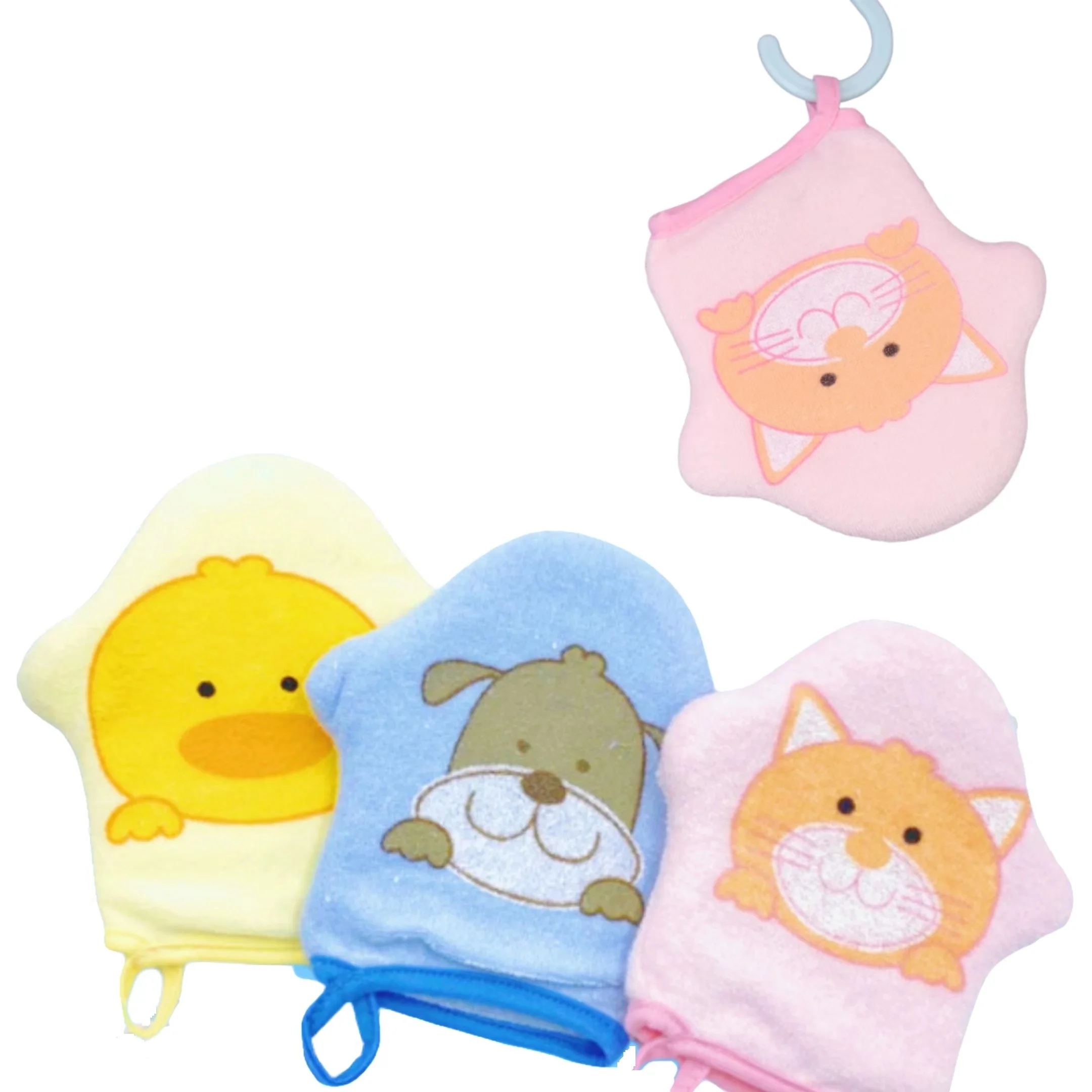 Soft Cartoon Baby Bath Sponge Mini Lovely Children Exfoliating Shower Gloves