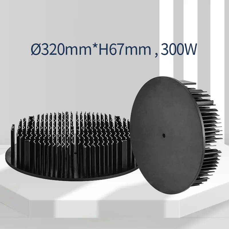 Shenzhen LIKE 300W Diameter 320mm Height 67mm Manufacturer Aluminum Cold Forge Pin Fin Circle Heat Sinks Heatsink Radiator