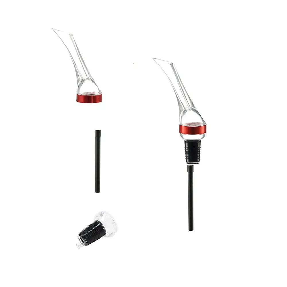 Top Seller Bar Tool AS Plastic 5 color Detachable Aerating Pourer Decanter Spout Wine Aerator Pourer