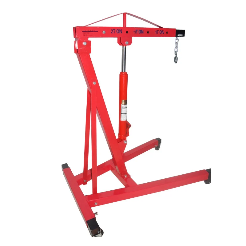 JINDIAO lifting 2T hydraulic engine shop crane Portable Vehicle Engine Crane Hoist