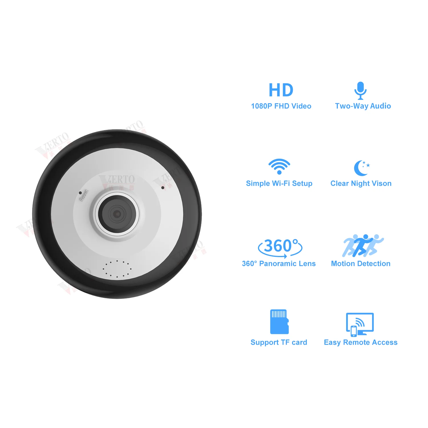  V380 VR 360 панорамная камера 1080P HD Беспроводная умная WIFI Скрытая