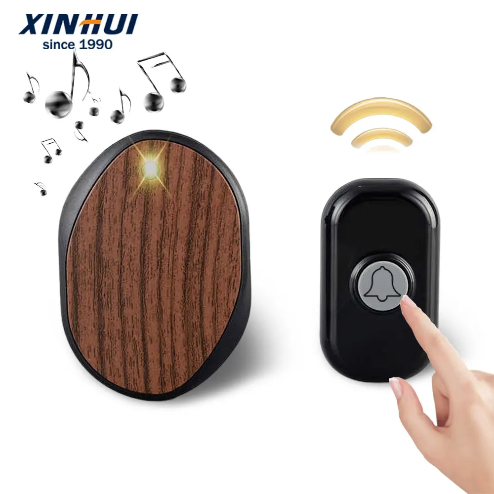 XINHUI long distance doorchimes remote control timbre door bell plug in chime ring home wireless doorbell