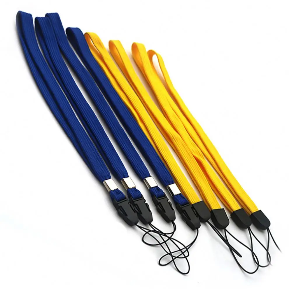 Custom silicone nylon woven sublimation wristband hand wrist keychain short lanyard key chain