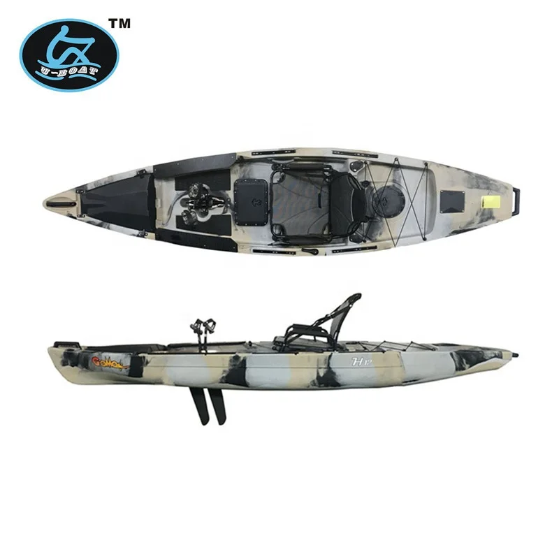 12ft pedal drive system 2.0 kayak with electric motor and livewell tank optional