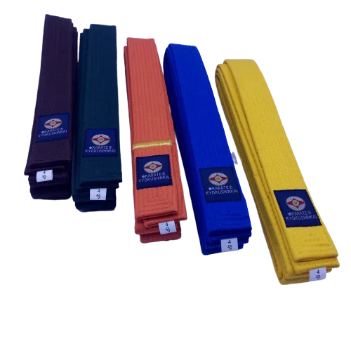 Blue color kyokushin kai belt with embroidery for training