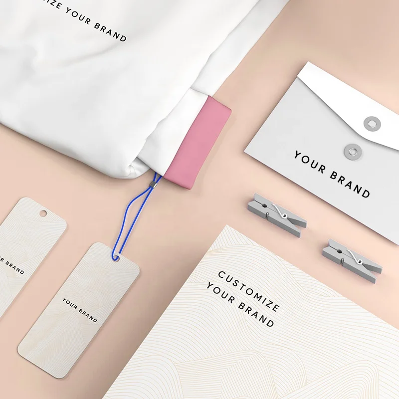 Custom brand name price labels garment manufacturing clothing product paper hang tags with logo