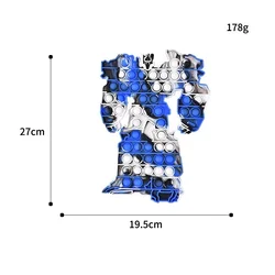 Newest Amazon hot sale silicone push pop bubble stress relief fidget robot godzilla squeeze toys for kids