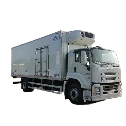 Isuzu 7 метров 8 Длина Новый Дизельный легкий грузовик 4x2 рефрижератор грузовой фургон для распределения свежих продуктов левая задняя камера