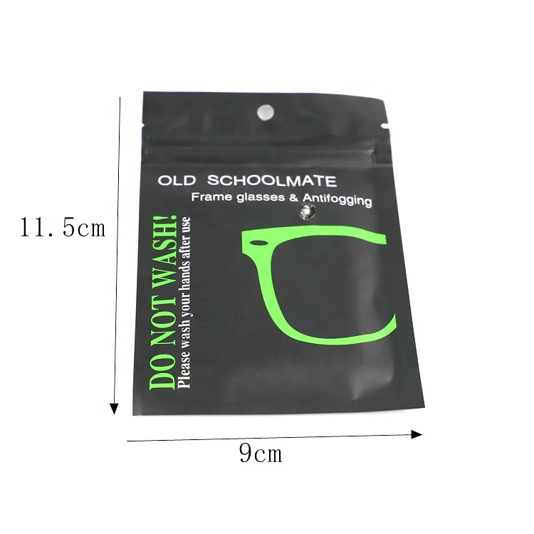 Super water-soluble kids eyeglasses anti-fog cloth cheap dry anti fog cleaning cloth windshield