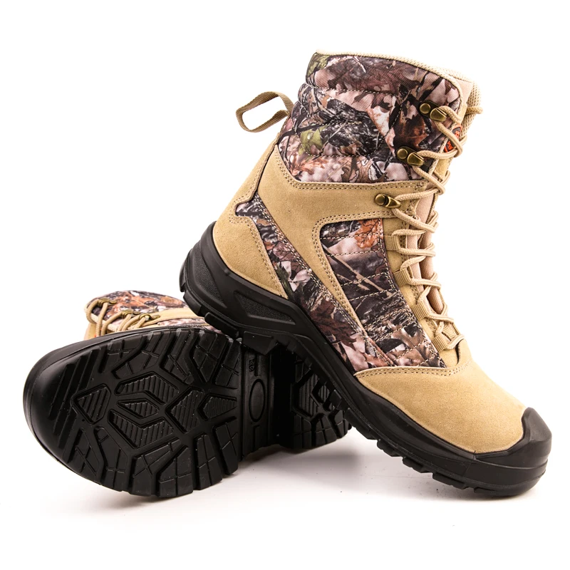 man camo work shoes with metal toe  tactical fancy safety shoes activity  high ankle safety shoes
