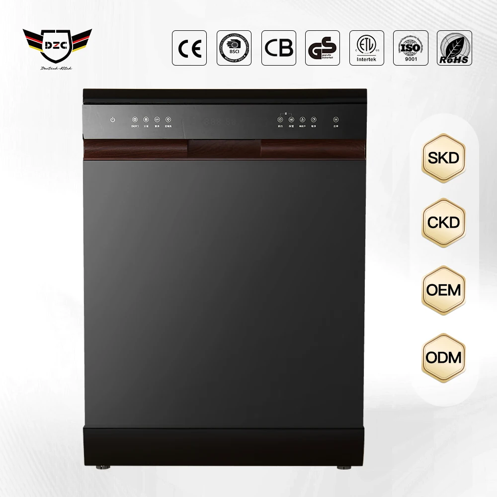 220V Fully Automatic 6 Programs Multi Functional Built in Electric Convenient Kitchen Dishwasher 17 Sets