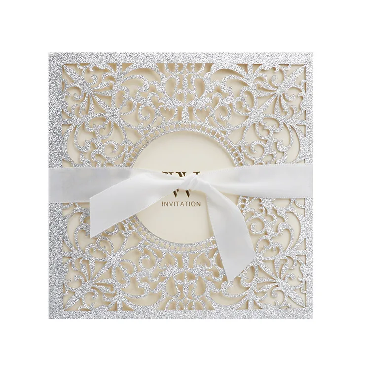 
Серебряная поздравительная открытка ручной работы со сверкающими кристаллами, Свадебное приглашение, карта сочувствия, День святого Валентина 