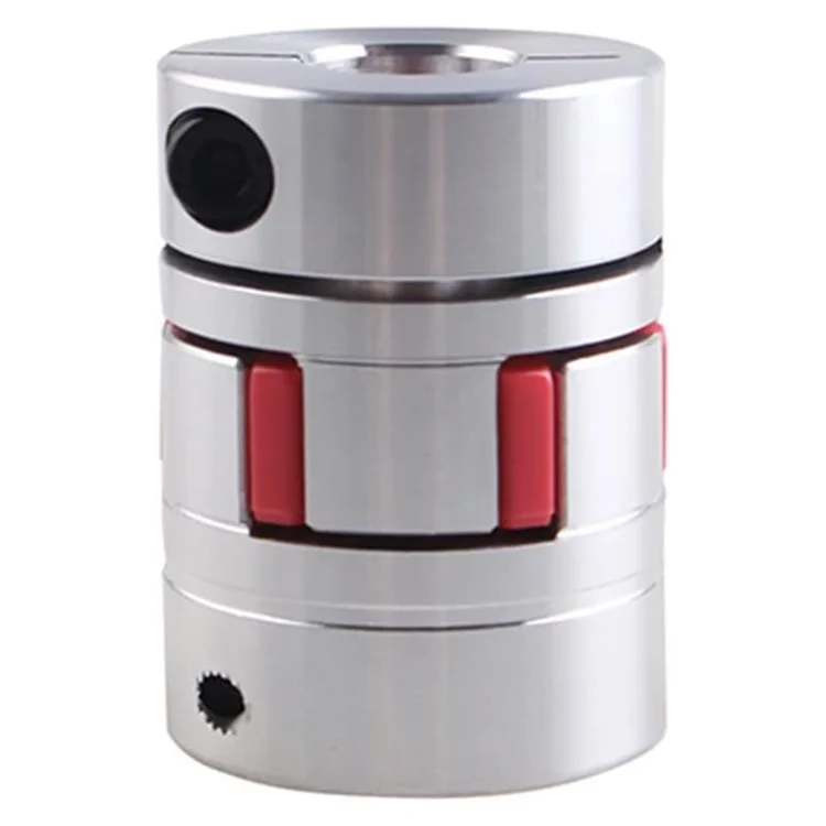 Custom CNC Machining Aluminum Plum Coupler Flexible Shaft Coupling Motor Connector for 3D Printer Solid Rubber Pad