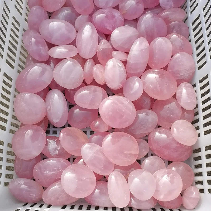 High Quality Natural Rose Quartz Crystal Tumble for sales Rose Quartz Tumbled Stone