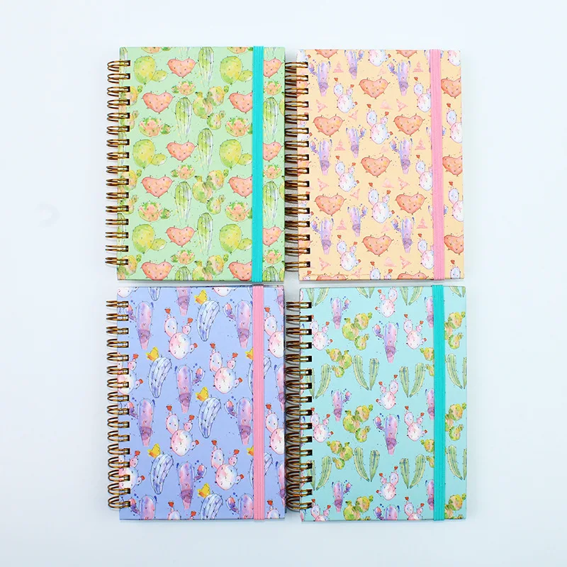 Logo Support Wholesale A5 Diary Notebook Spiral Notebook Hard Cover Loose Leaf Notebook Thickened Horizontal Line