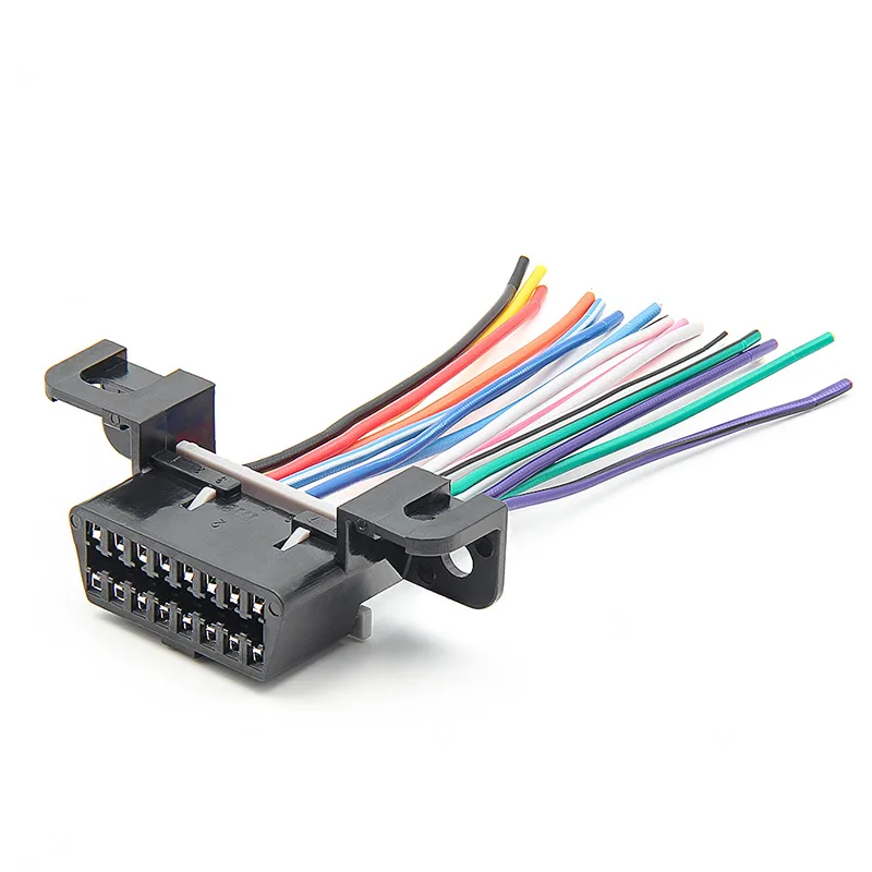 OBD2 Female 16-core Automotive Diagnostic Extension Cable ECU Test Harness Female Cable Connector