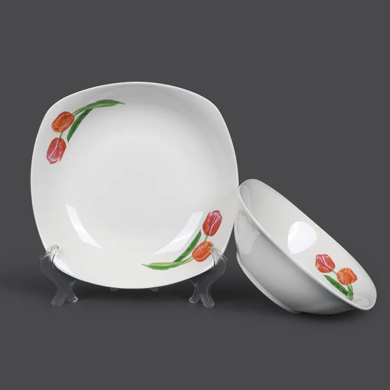 Wholesale Ceramic Soup Plates New Trend Cheap Salad Noodle Ceramic Soup Plate For Kitchen Restaurant