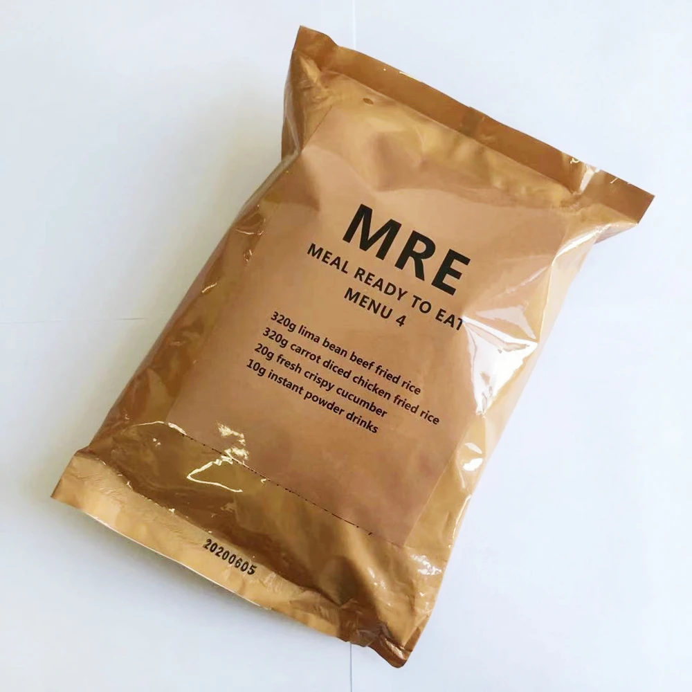 MRE Portable lima bean beef fried rice food mre ration food(MENU4)