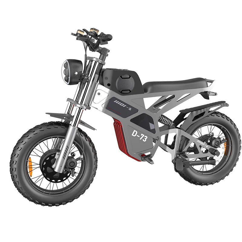 48v 2000w Dual Drive Fat Tire Electric Bike Blue Tooth Full Suspension Turn Signals 60Ah Electric Motorcycle