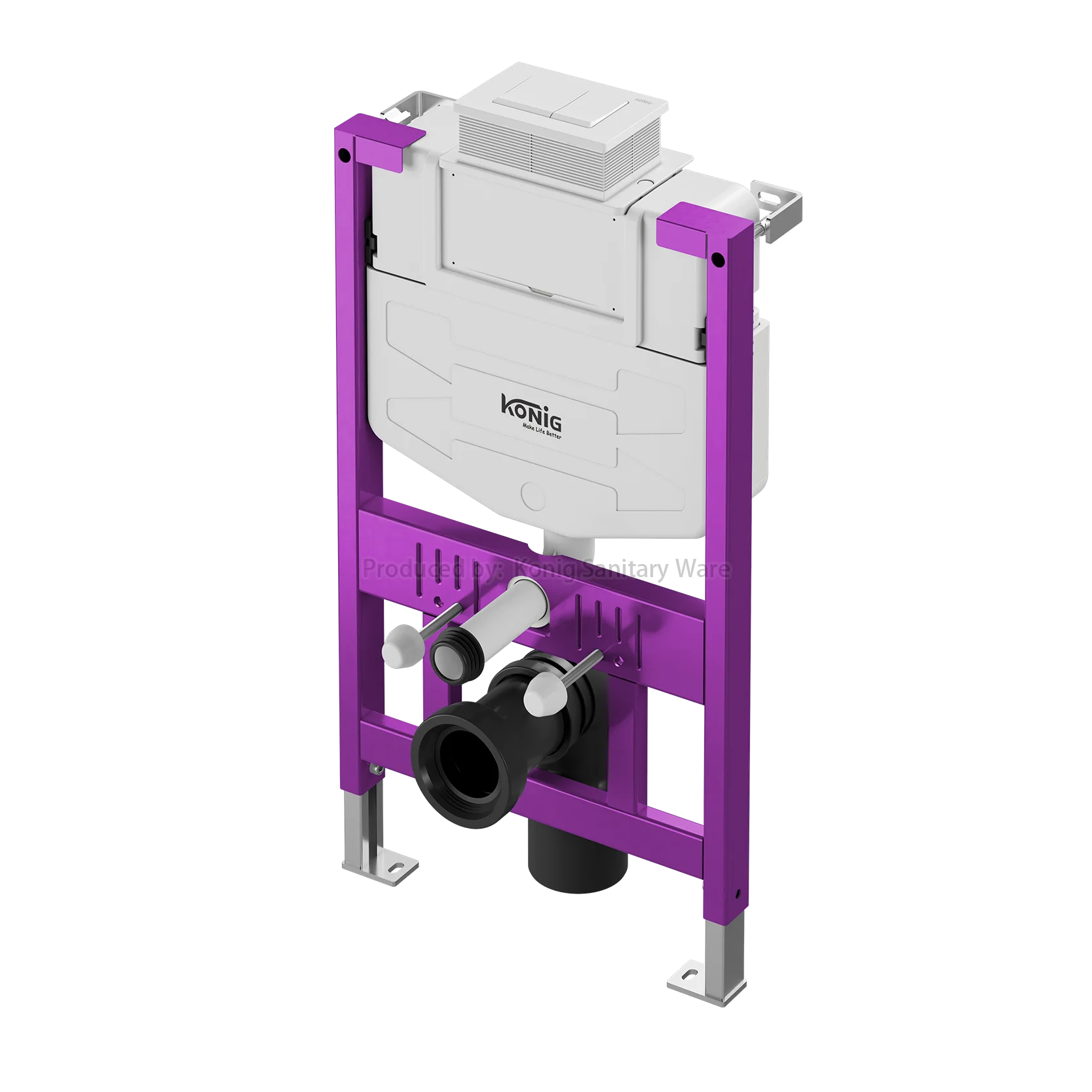 HDPE Plastic Concealed Cistern Dual Flush Hidden Toilet Tank For Wall Hung Toilet