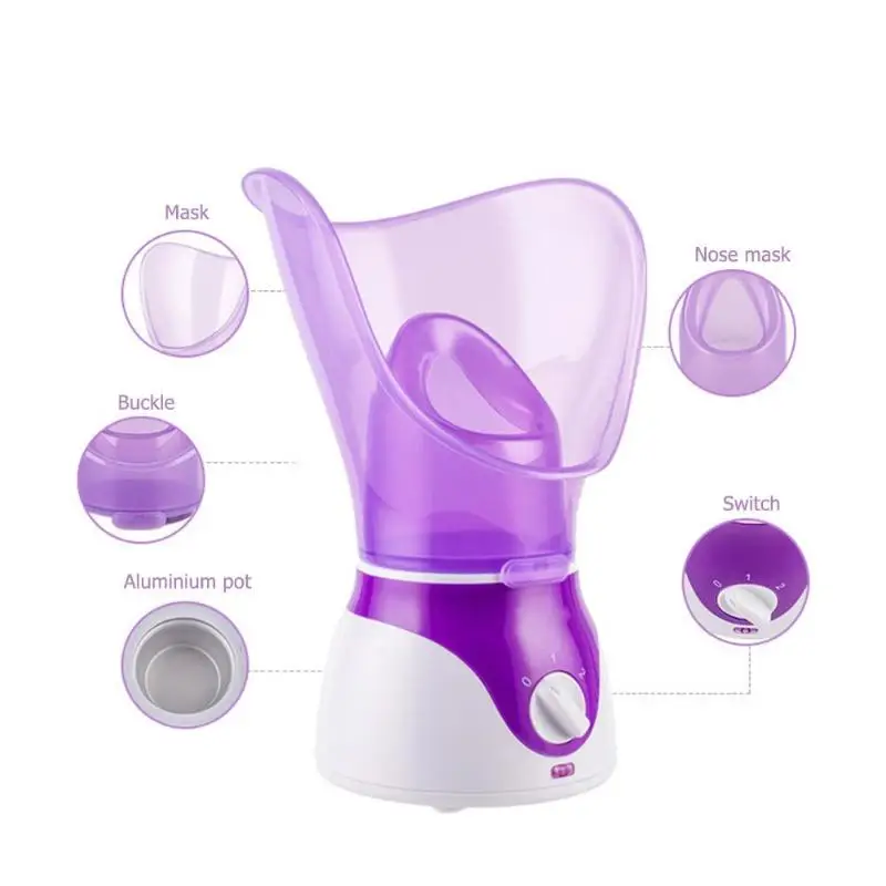  Professional Handheld Mini 2 in 1 Facial Face Steamer Deep Cleanser Mist Steam Sprayer Spa Skin Vaporizer