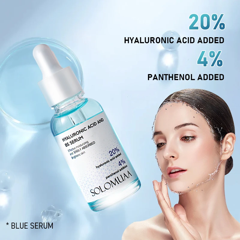 20% Hyaluronic Acid Facial Serum Smooth Moisturizing Serum with Vitamin Anti-Aging Skin Care OEM Liquid Supply Skin Care Serum