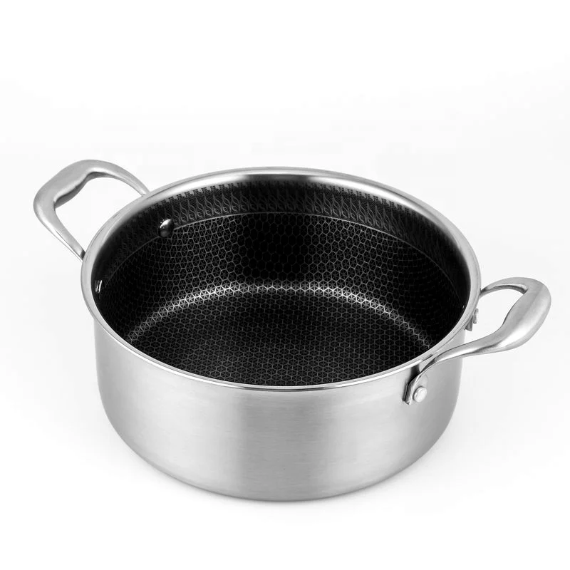 stainless steel  soup pot Hybrid Deep Stock Pot Heavy Duty Large Nonstick Soup Pot for Stew, Simmering, Soup household cookware