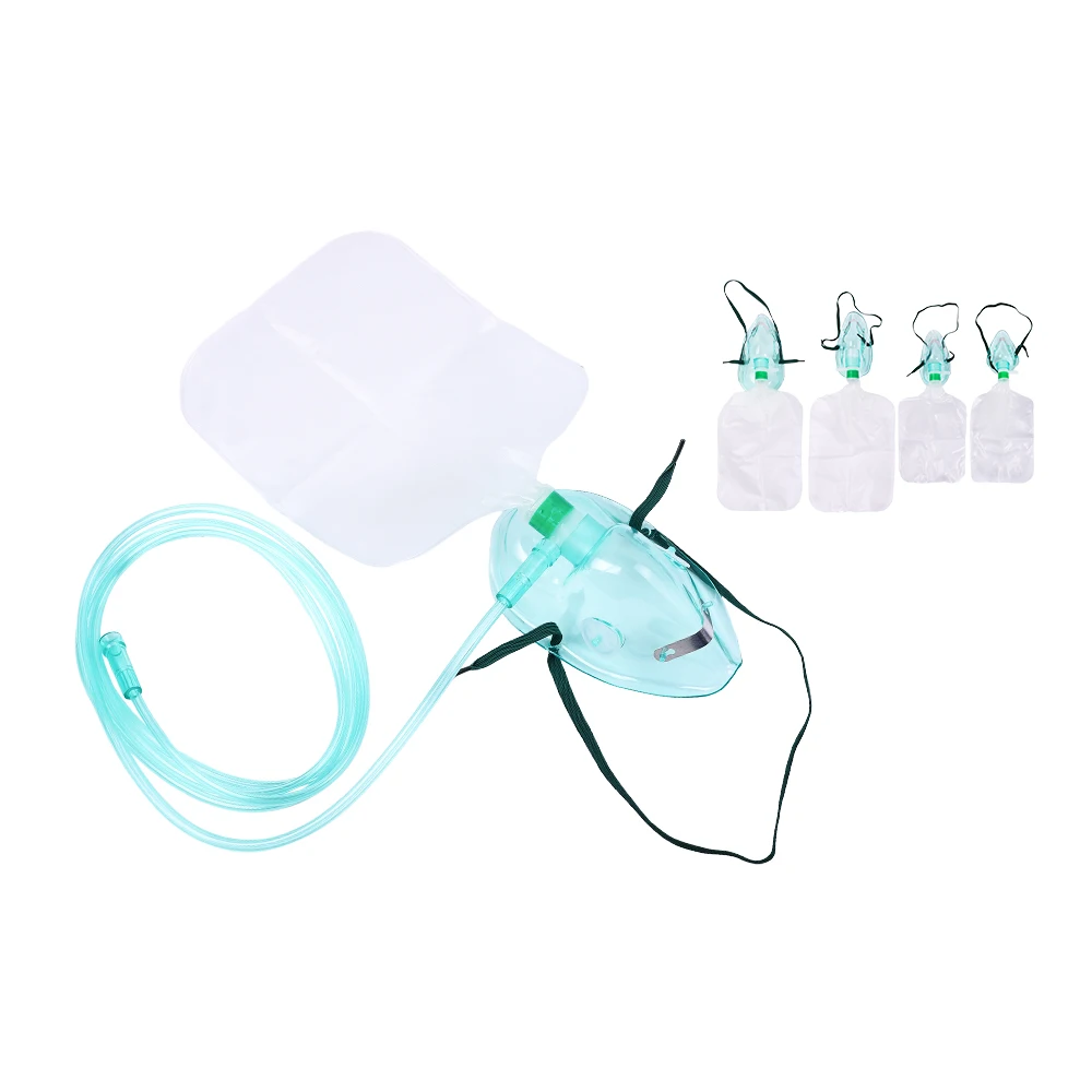 High-performance oxygen mask with adjustable reservoir bag ideal for emergency and intensive care