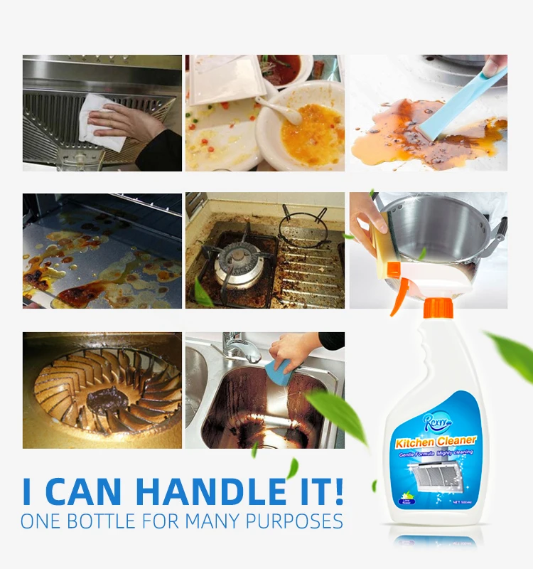 High quality 500ml Fast Stain Remover oil stain cleaners Detergent Kitchen Cleaner spray for Household