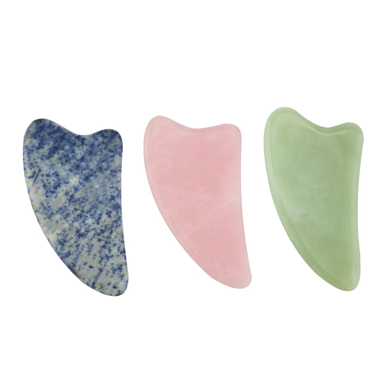 New massage Product Natural Jade Material Guasha Stone