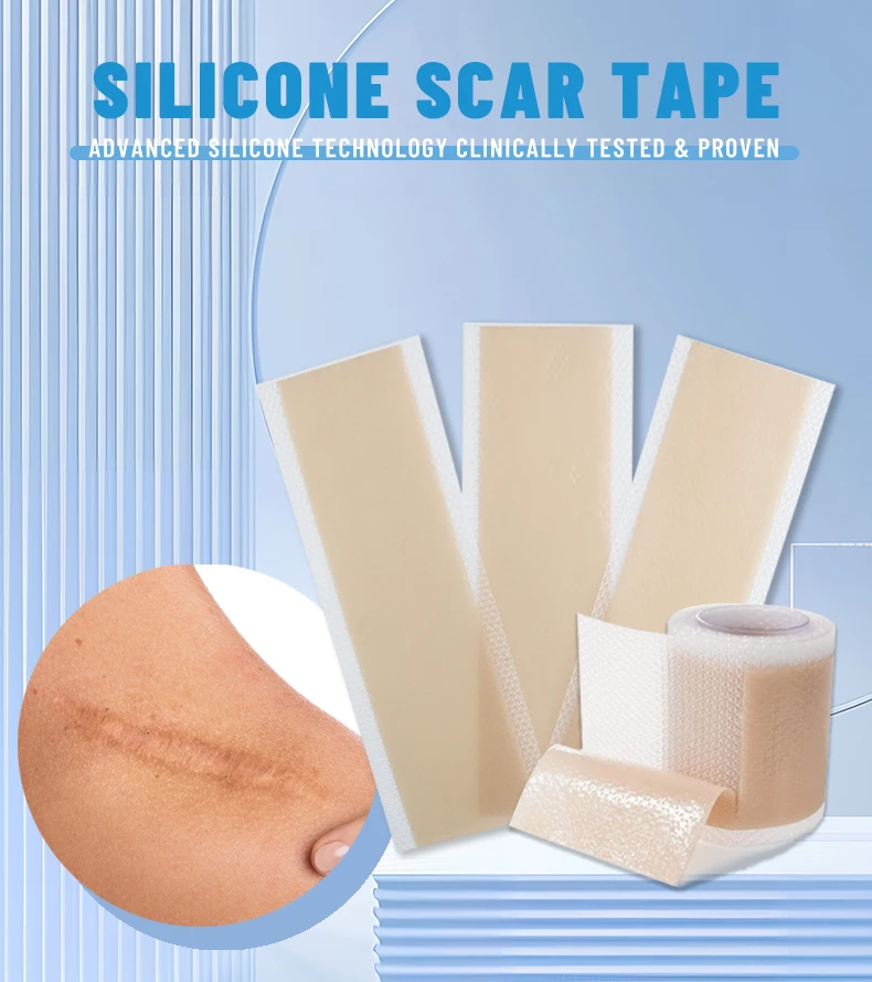 Blemish Scar Breathable Patch Waterproof Hojas De Silicona Para Eliminar Cicatrices Silicone Gel Tape Sticker Sheet for Scars