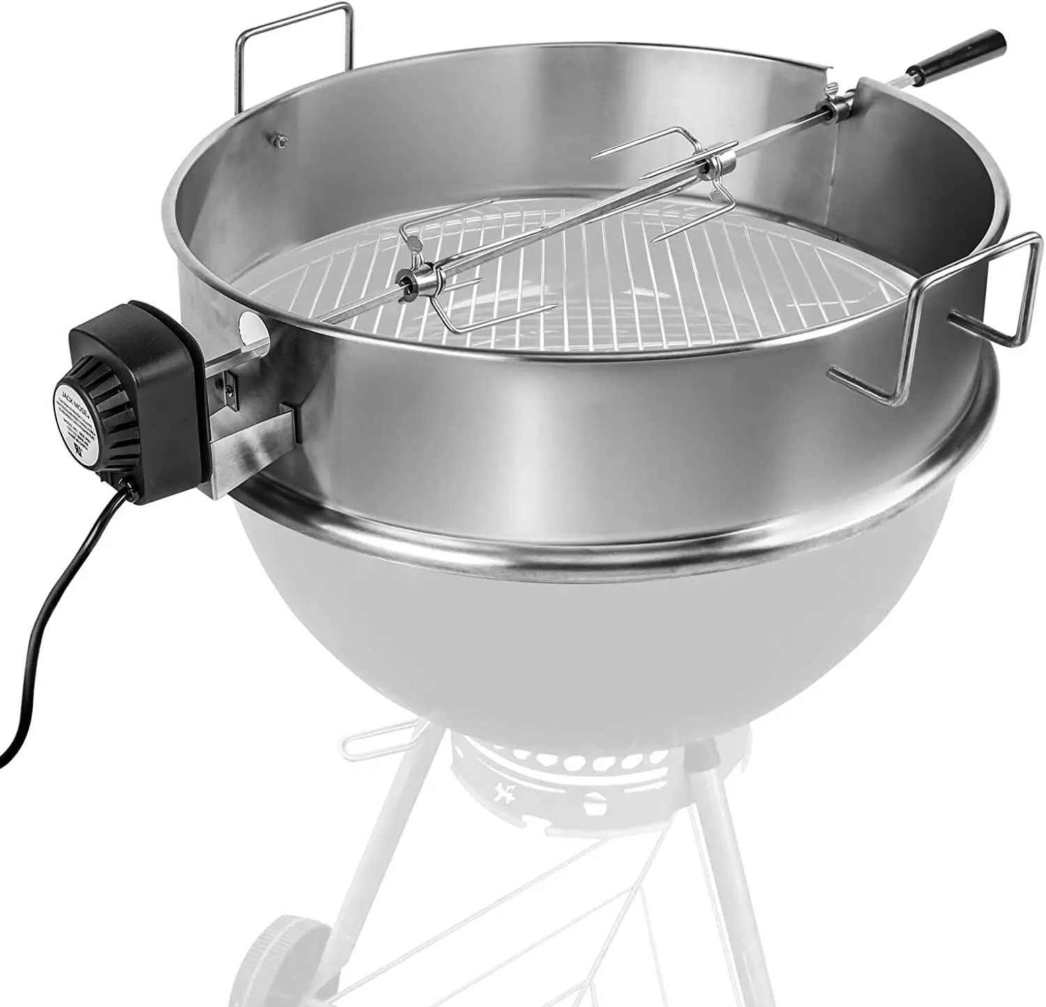 Upgraded BBQ Kit Spit Forks Chicken Rotisserie Ring With Rotating Motor