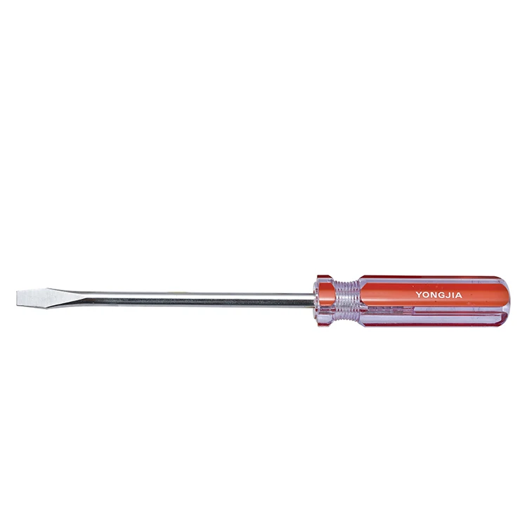 Alloy steel Plastic Handle Cross Flat Screwdriver transparent handle model#897
