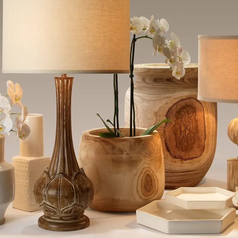 Wholesale  Flower Pots Wooden Planter pot  For Home Garden Decorative