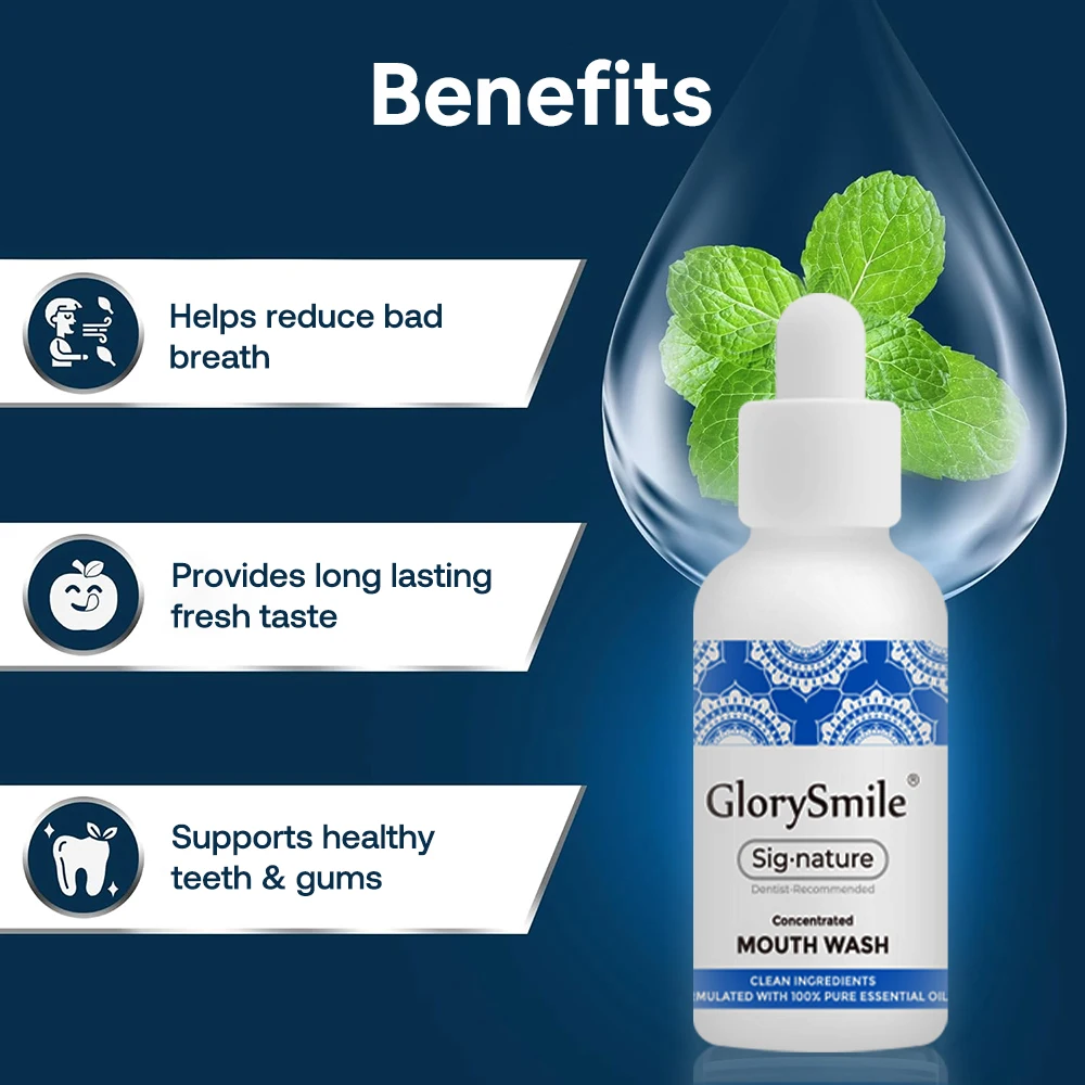 For Water Flosser Rinse IRRIGANT Concentrate Mouthwash 1:8 Alcohol Free Strong Mint Mouthwash Essence