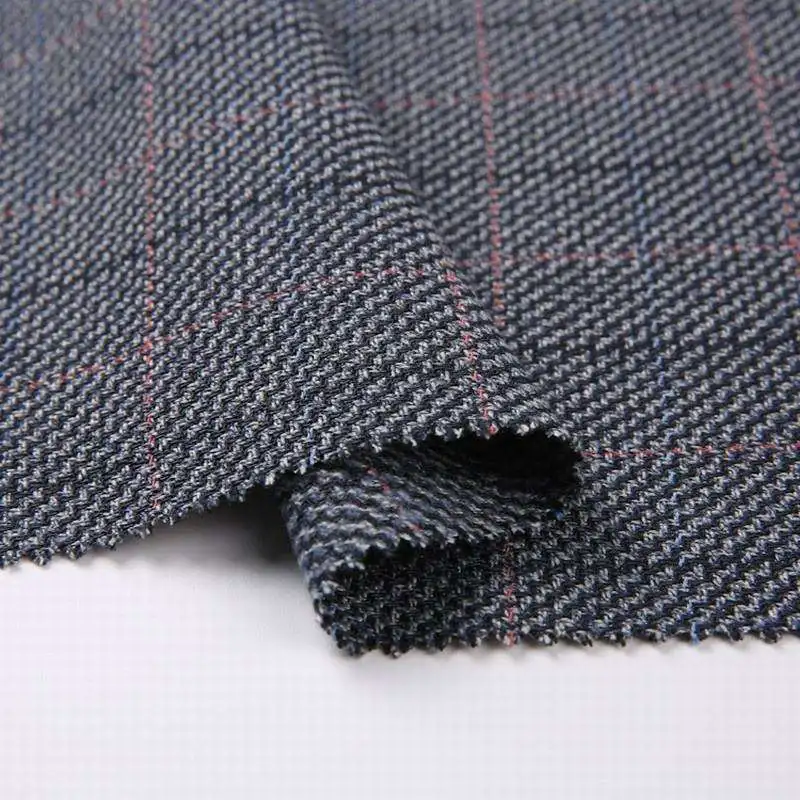 China Wholesale custom TR double faced rayon viscose polyester yarn dyed plaid suiting woven suit fabric wholesale suppliers