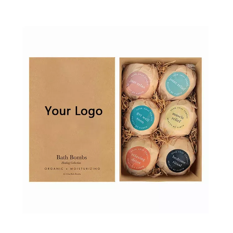 Organic Handmade Essential Oils Wonderful Fizz Effect Bath Gift Bomba De Bano Sleep Bath Bomb Gift Set