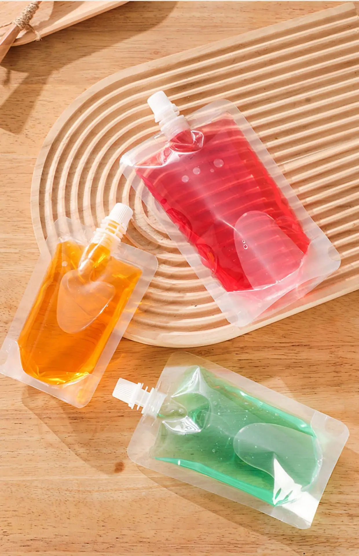 Beverage Universal Nozzle Transparent Stand-up Bag 500ml Disposable Bean Berry Sauce Medicine Bag